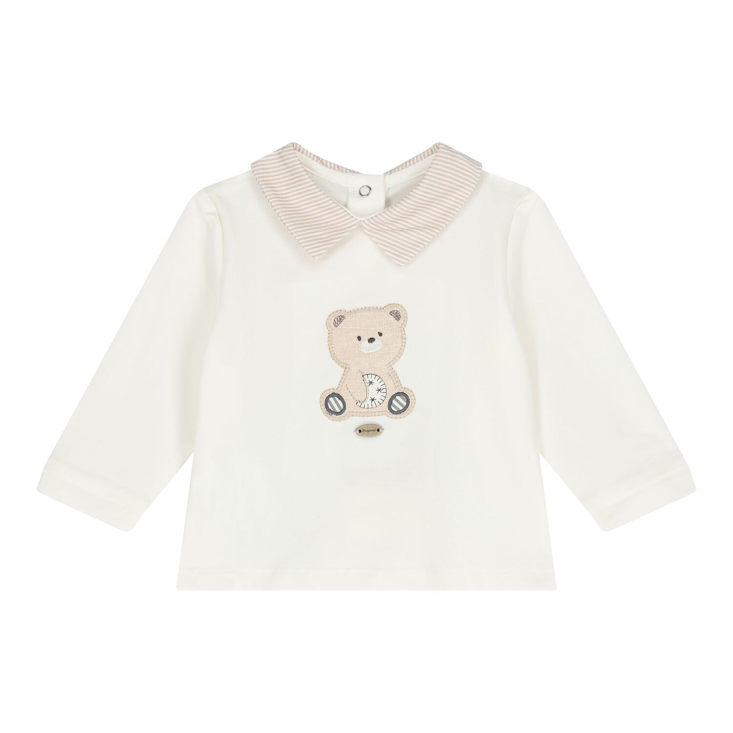 Baby Boys Ivory Teddy Bear 2 Piece Babygrow, 1, hi-res