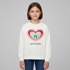 Girls Ivory Logo Sweatshirt, 2, hi-res