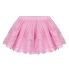 Younger Girls White & Pink Tulle Skirt Set, 1, hi-res