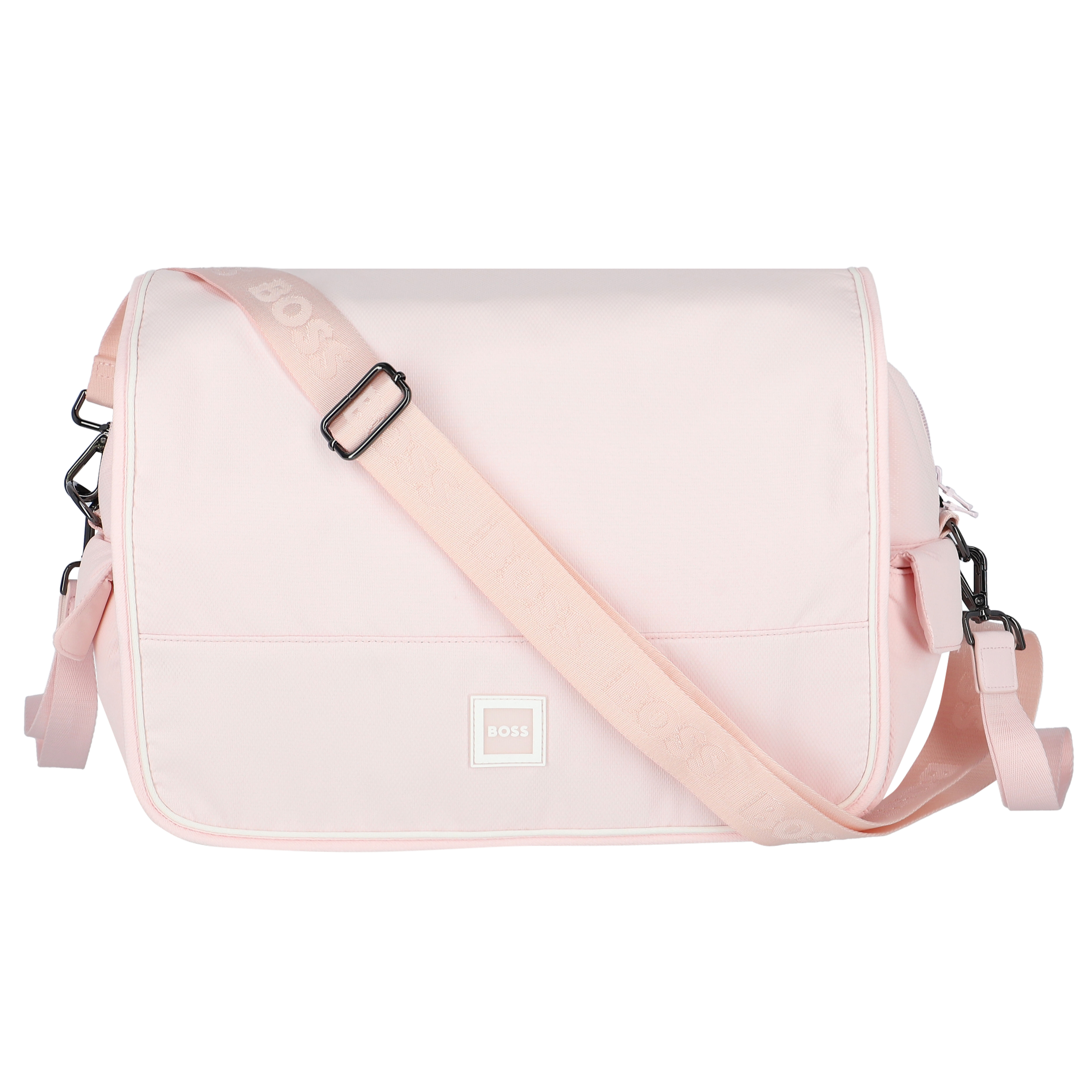BOSS Pink Logo Baby Changing Bag Junior Couture UK