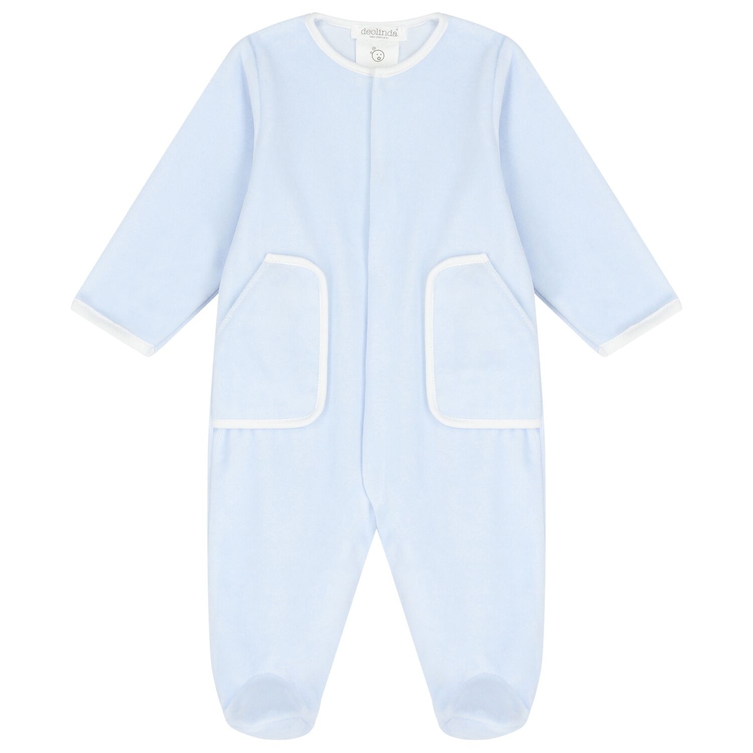 Baby Boys Blue Teddy Bear Babygrow, 1, hi-res