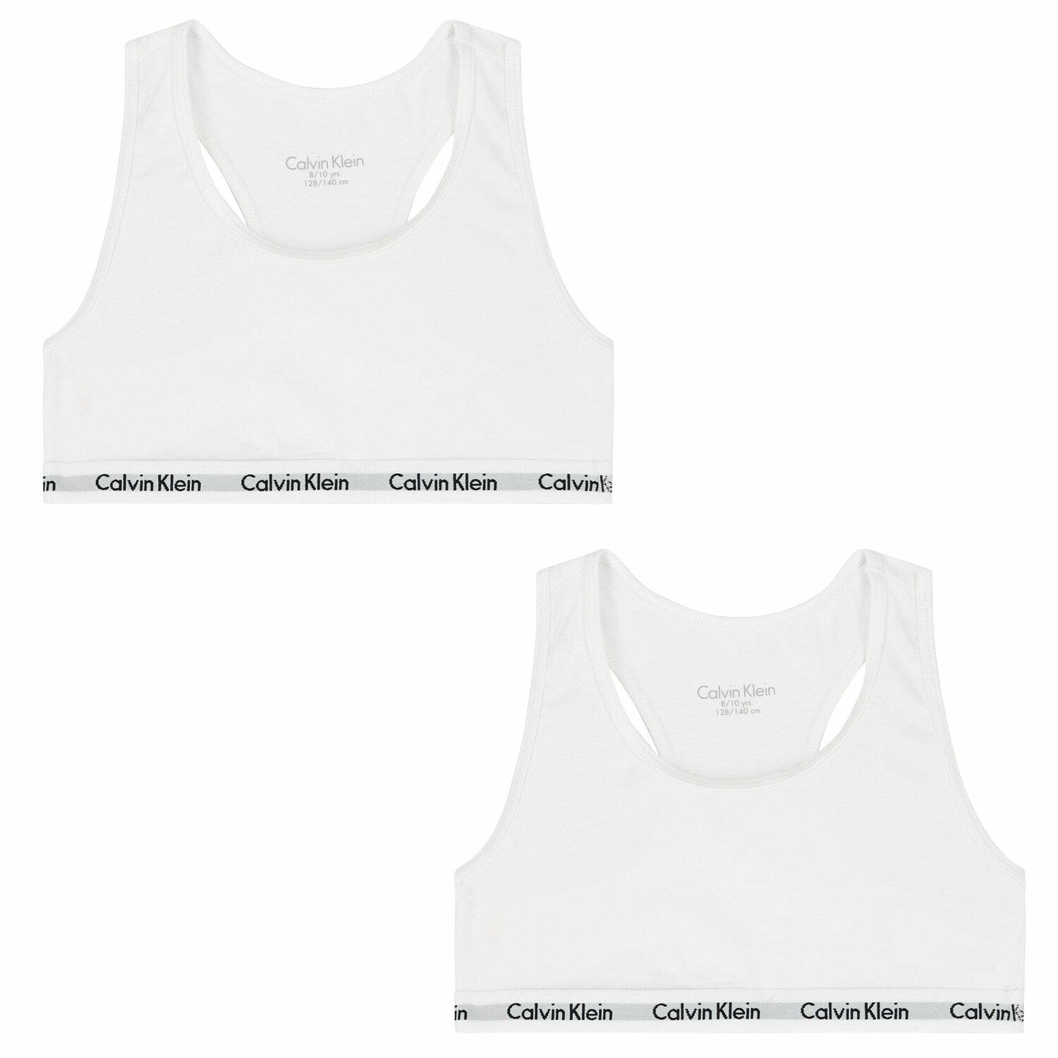 Girls White Bra Tops (2-Pack), 1, hi-res