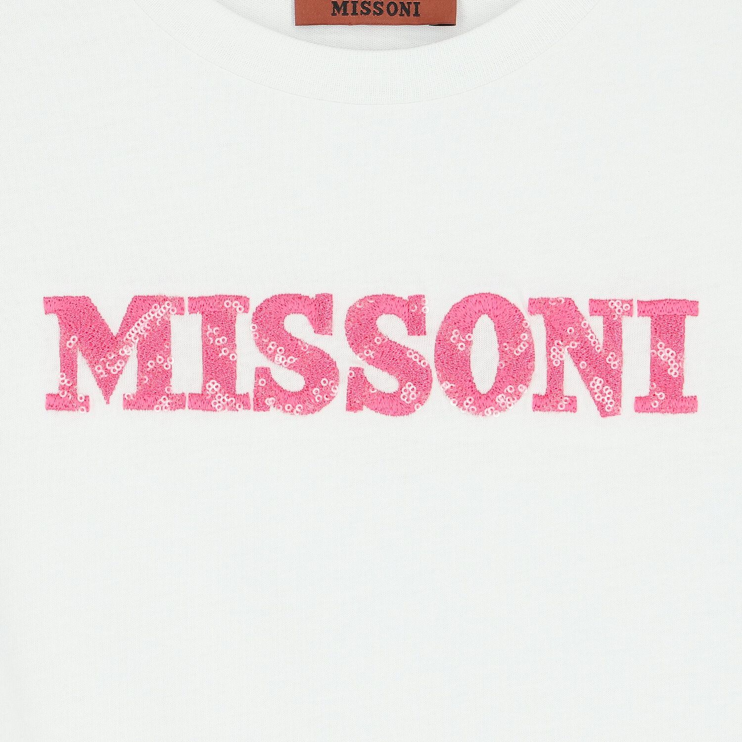 Girls White Logo T-Shirt, 1, hi-res