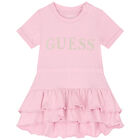 Baby Girls Pink Logo Dress Set, 1, hi-res