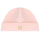 Baby Girls Pink Logo Hat, 1, hi-res