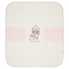 Baby Girls Pink & White Logo Blanket, 3, hi-res
