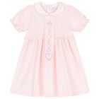 Baby Girls Pink Floral Dress, 1, hi-res