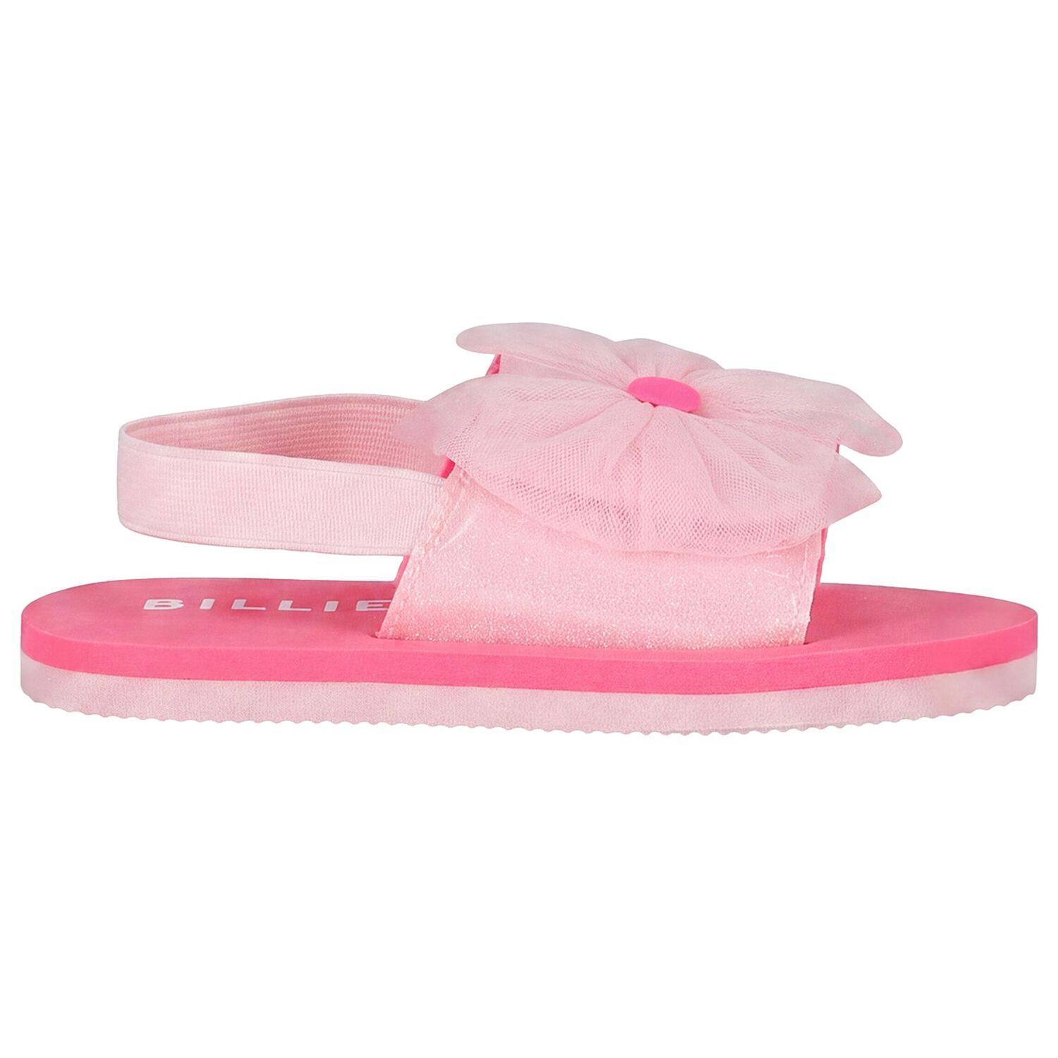 Girls Pink Flower Sandals, 1, hi-res