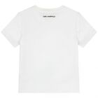 Girls White Ikonik Karl & Choupette T-Shirt, 1, hi-res
