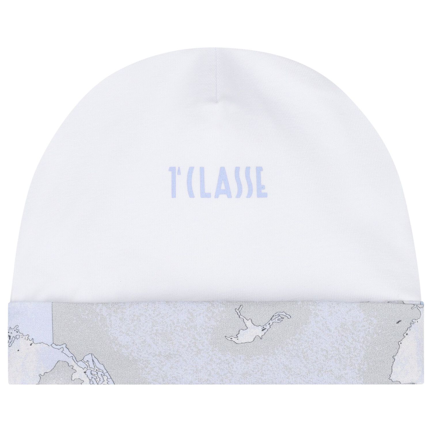 Baby Boys White & Blue Geo Map Babygrow Gift Set, 2, hi-res