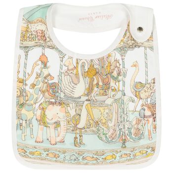 Ivory & Green Carousel Baby Bib