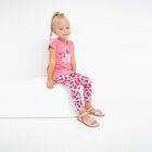 Girls Ivory & Pink Hearts Leggings, 1, hi-res
