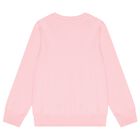 Girls Pink Teddy Bear Logo Sweatshirt, 1, hi-res