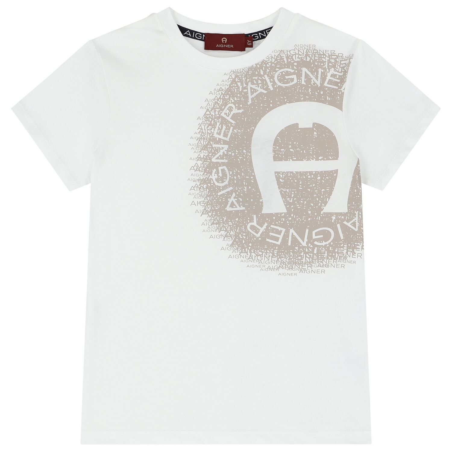 Boys White Logo T-Shirt, 1, hi-res