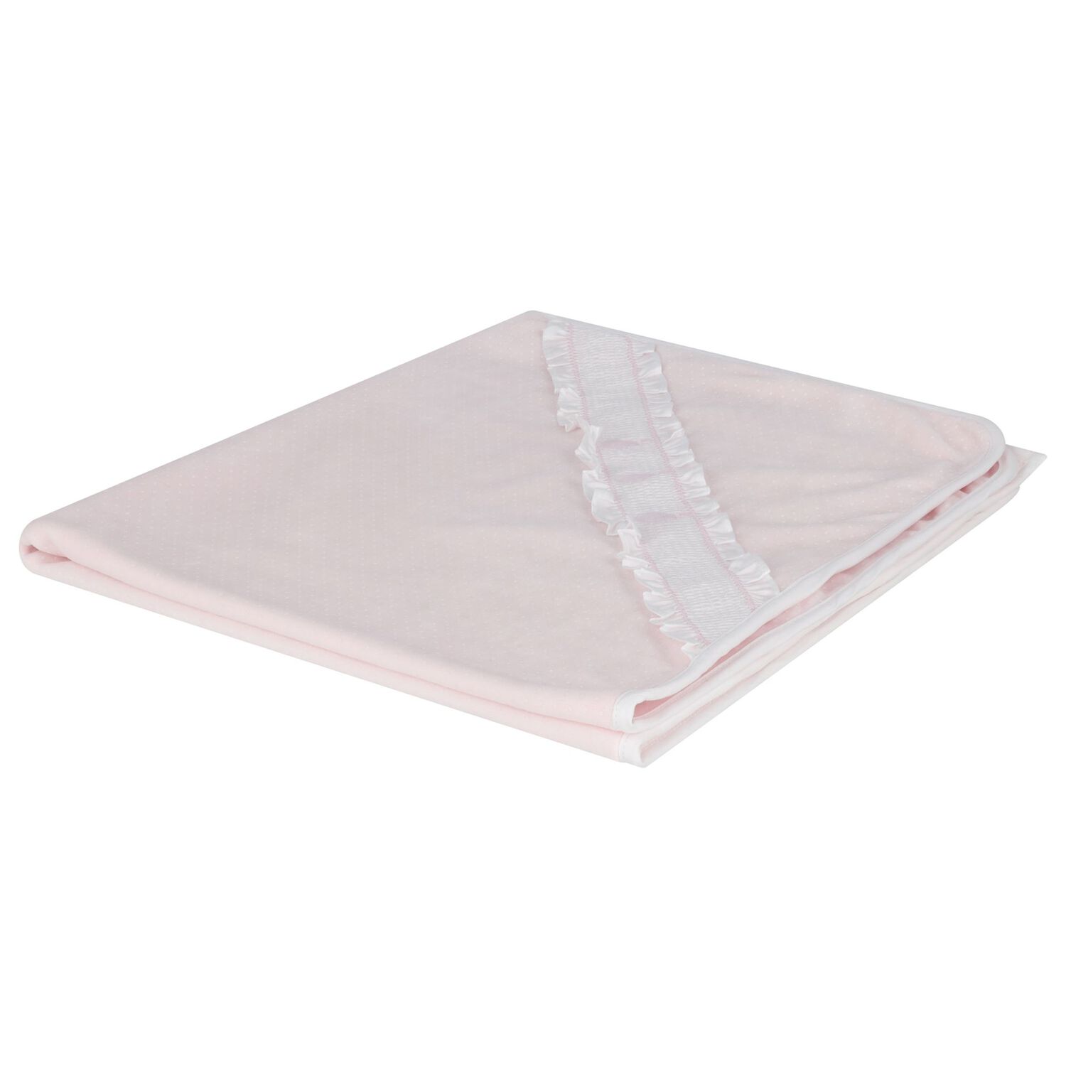 Baby Girls Pink & White Dots Blanket, 2, hi-res
