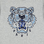 Girls Grey Tiger Sweatshirt Dress, 1, hi-res