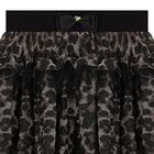 Girls Black & Gold Leopard Tulle Skirt, 1, hi-res