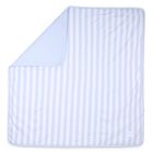 Baby Boys White & Blue Striped Logo Blanket , 3, hi-res