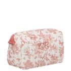Baby Girls Ivory & Pink Toile De Jouy Wash Bag, 3, hi-res
