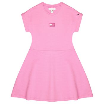 Girls Pink Logo Dress