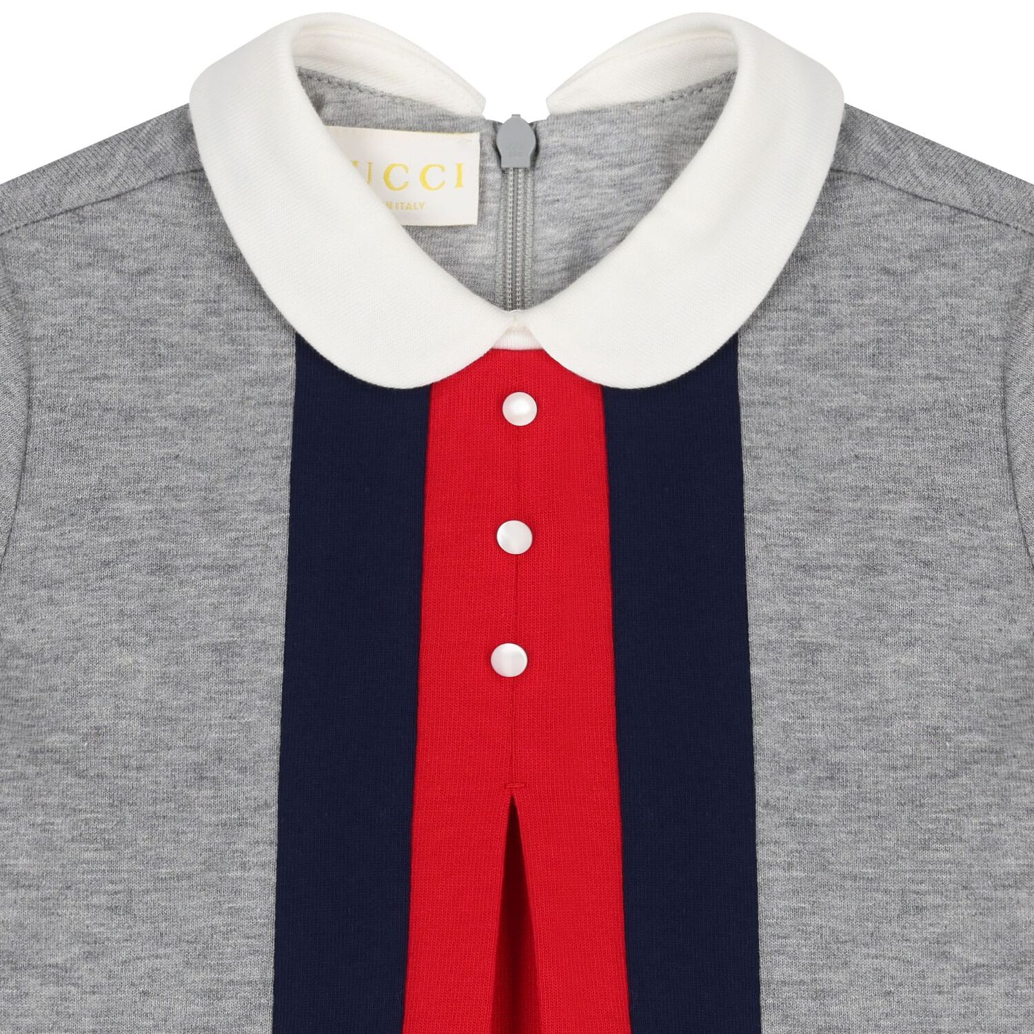 Younger Girls Grey Web Stripe Dress, 1, hi-res image number null