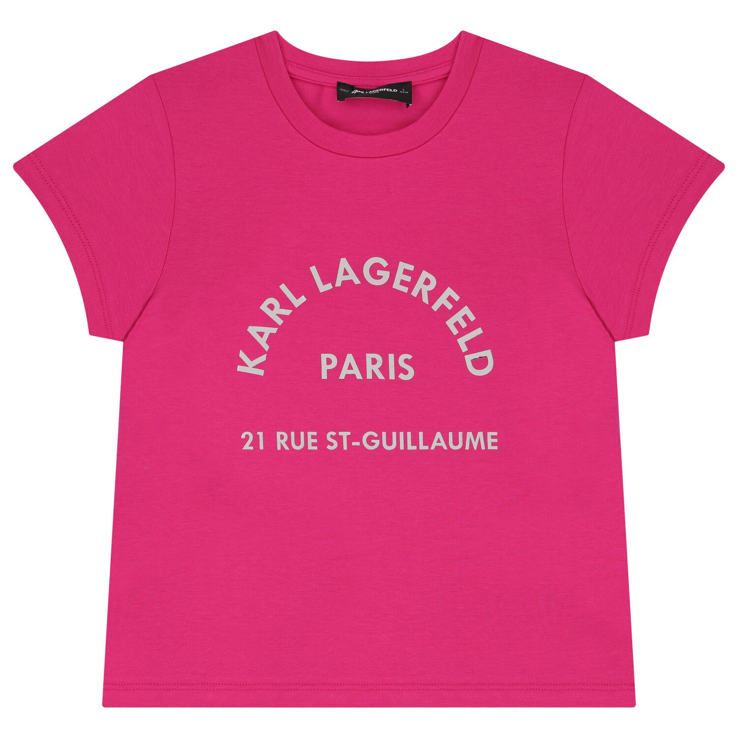 Girls Pink & Gold Logo T-Shirt, 3, hi-res image number null