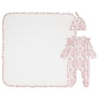 Baby Girls White & Pink Africa Babygrow Gift Set, 1, hi-res