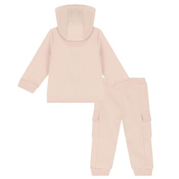 Younger Girls Pink Logo Tracksuit