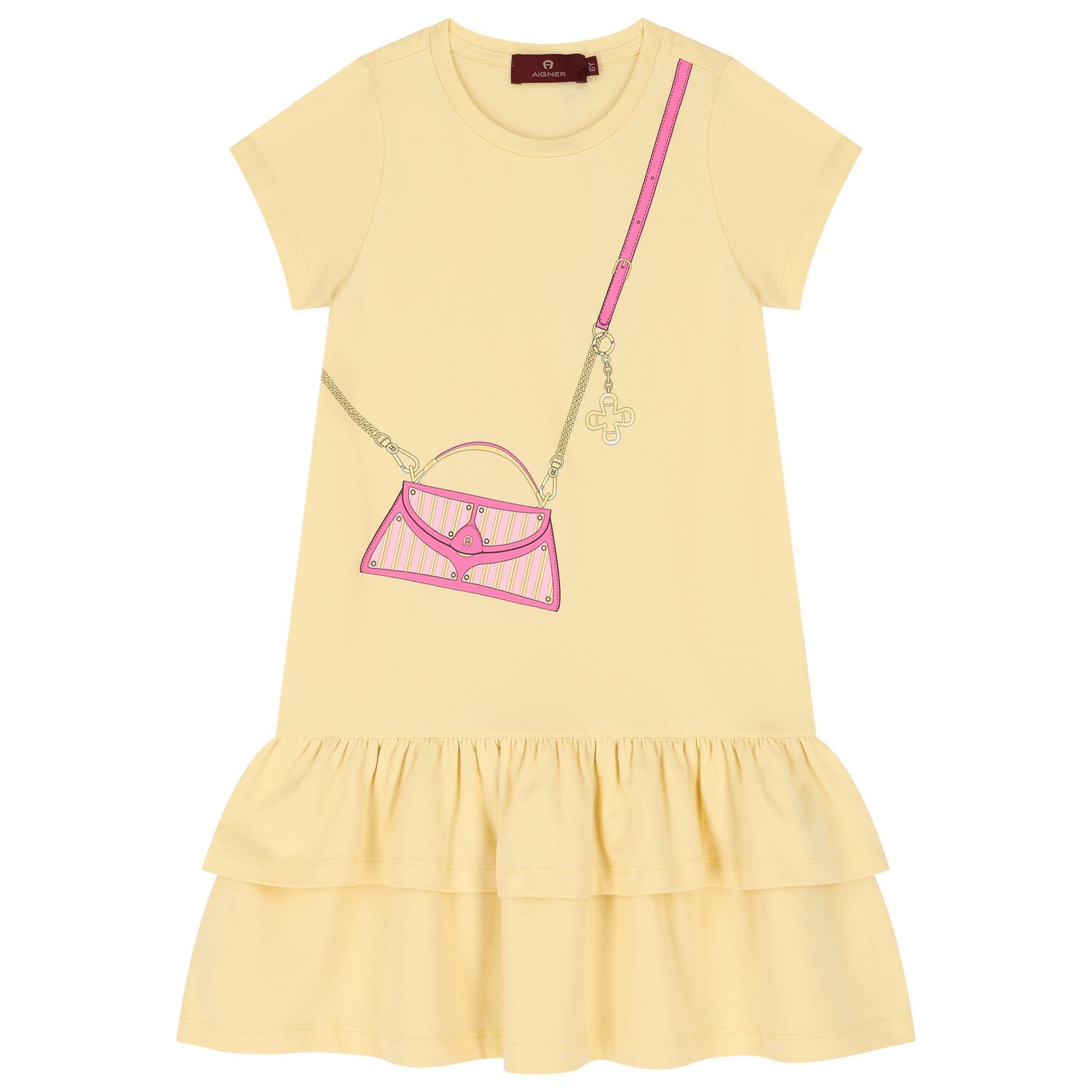 Girls Yellow & Pink Bag Dress, 1, hi-res image number null