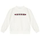 Ivory Cotton Logo Sweatshirt, 1, hi-res