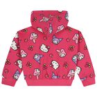 Girls Pink Hello Kitty Hooded Zip Up Top, 1, hi-res