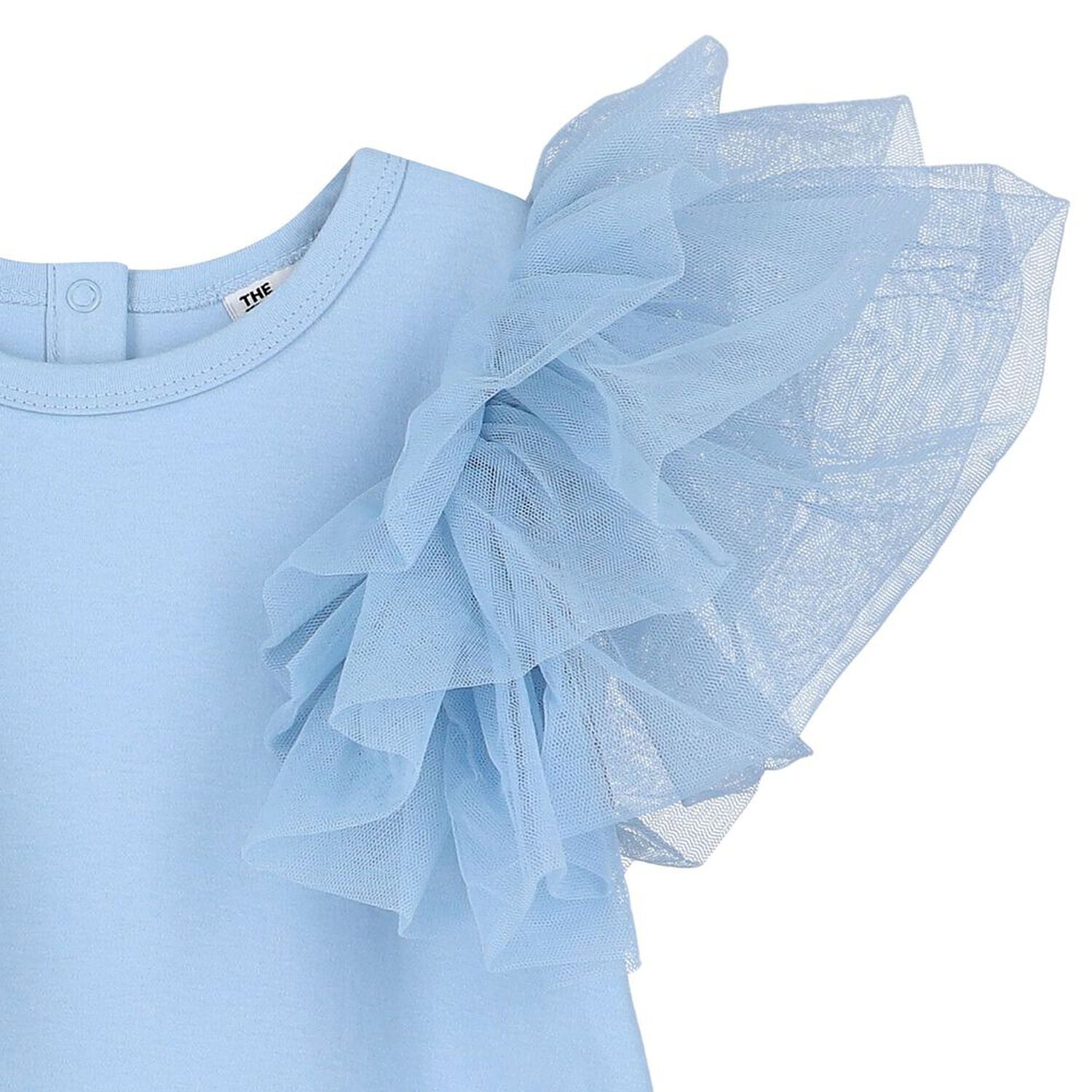 Girls Blue Tulle Dress, 2, hi-res