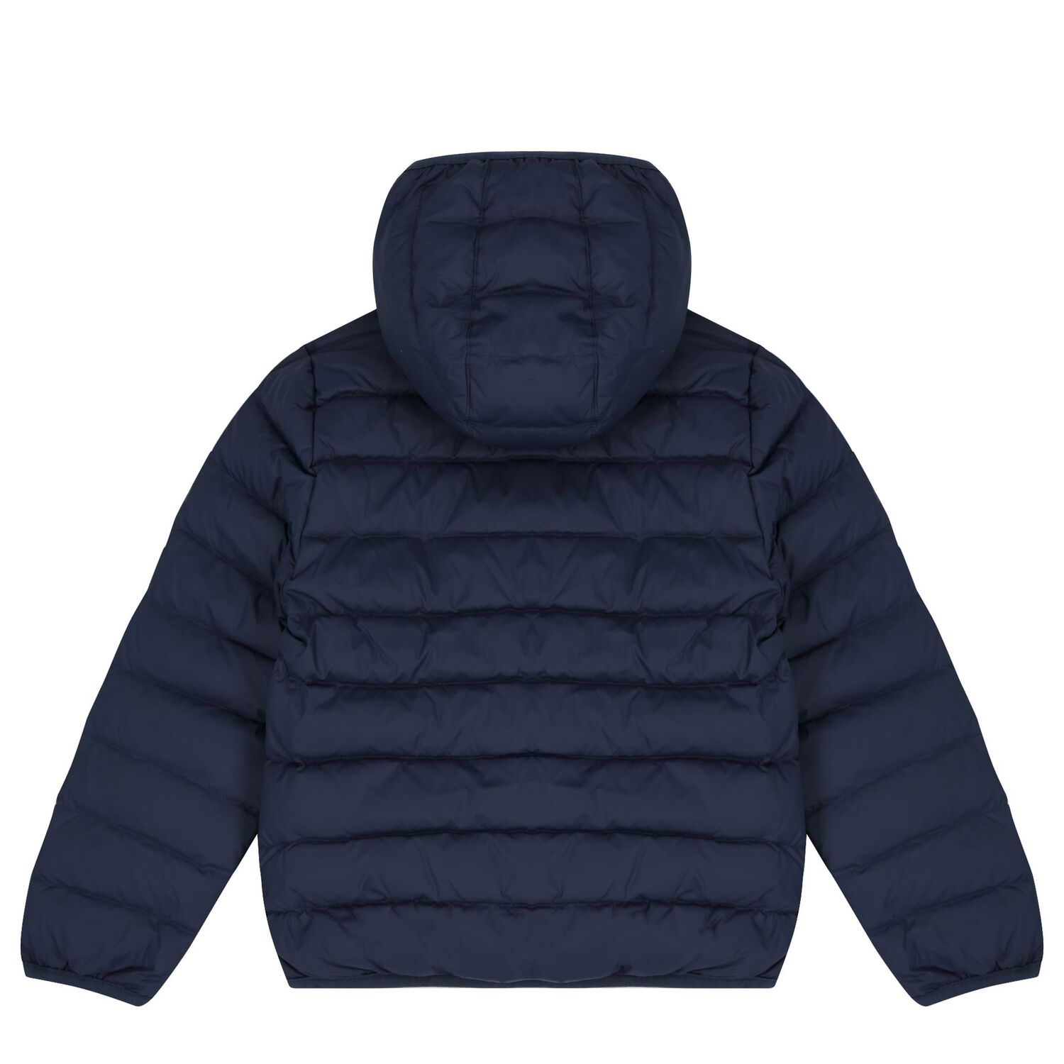 Navy Blue & Red Logo Reversible Puffer Jacket, 1, hi-res image number null