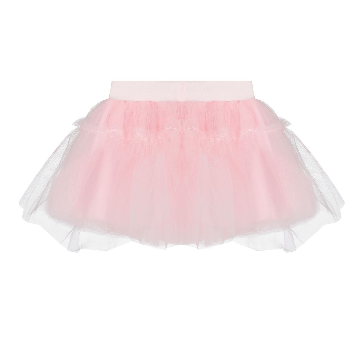 Baby Girls Ivory & Pink Tulle Skirt Set, 1, hi-res
