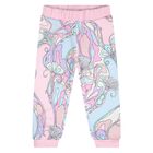 Younger Girls Pink & Blue Orchidee Joggers, 1, hi-res