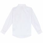 Boys White Cotton Shirt, 1, hi-res