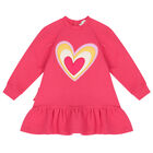 Girls Pink Heart Dress Set, 1, hi-res