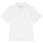 Boys White Logo Polo Shirt, 2, hi-res