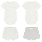 Ivory & Grey Bodysuits Set ( 2 Pack ), 1, hi-res