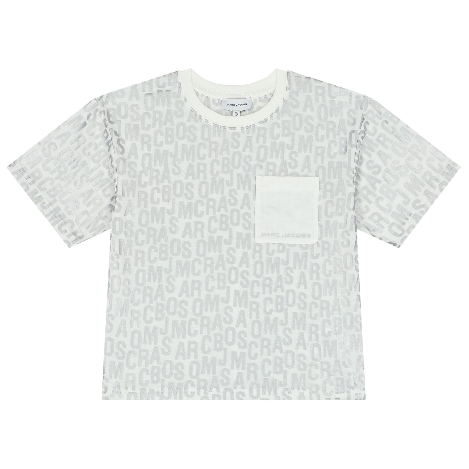 Ivory & Silver Logo T-Shirt, 1, hi-res