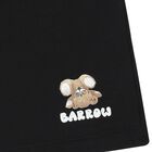 Boys Black Logo Shorts, 1, hi-res