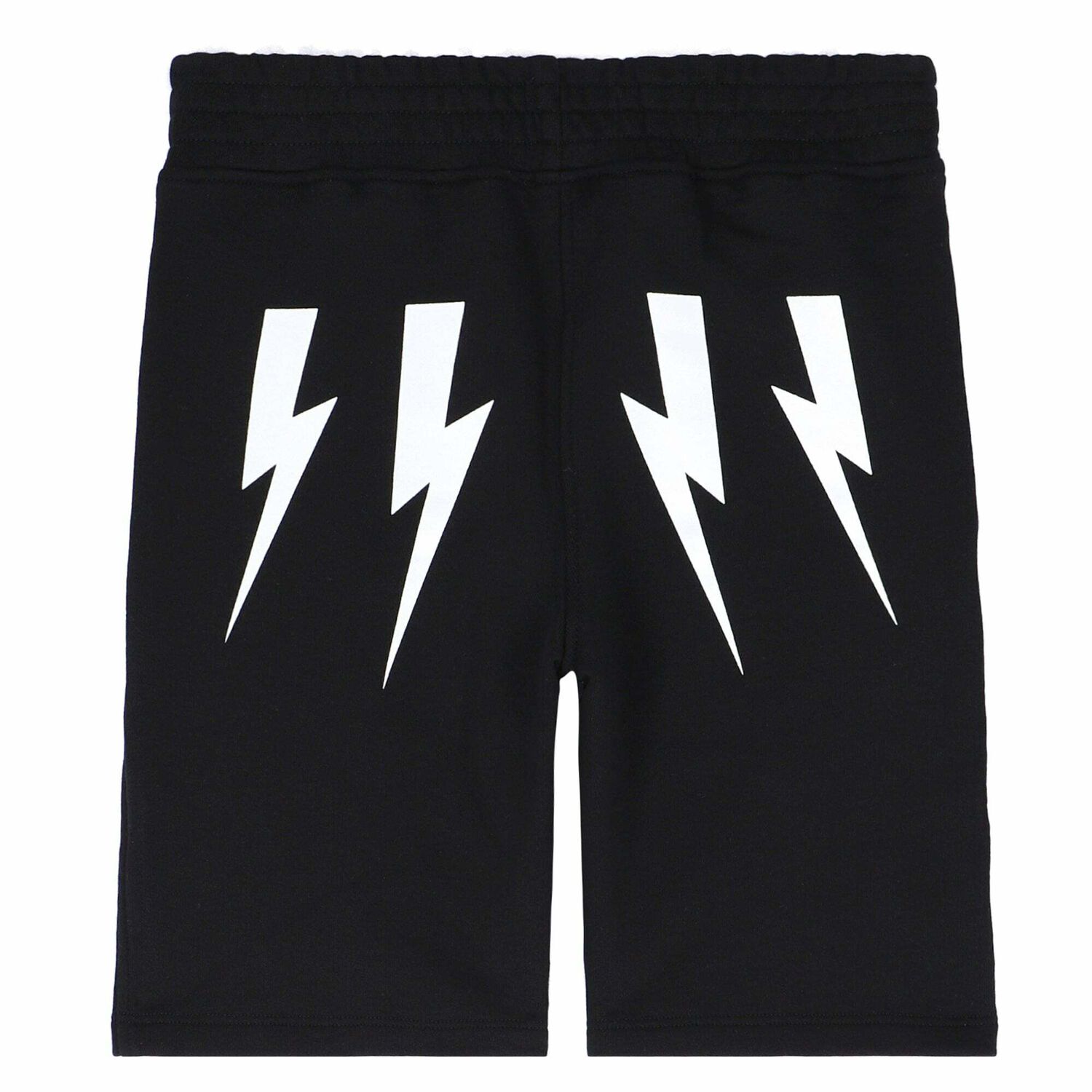 Boys Black Printed Jersey Shorts, 1, hi-res image number null