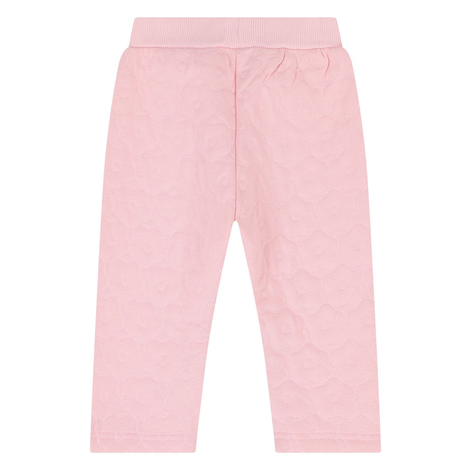 Younger Girls Pink Quilted Floral Tracksuit, 1, hi-res