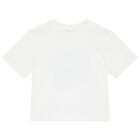 Girls White Daisy T-Shirt, 1, hi-res
