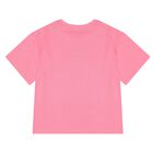 Girls Pink Tiger Logo T-Shirt, 1, hi-res