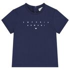 Baby Boys Navy Blue, Ivory & Orange T-Shirts (3 Pack), 1, hi-res