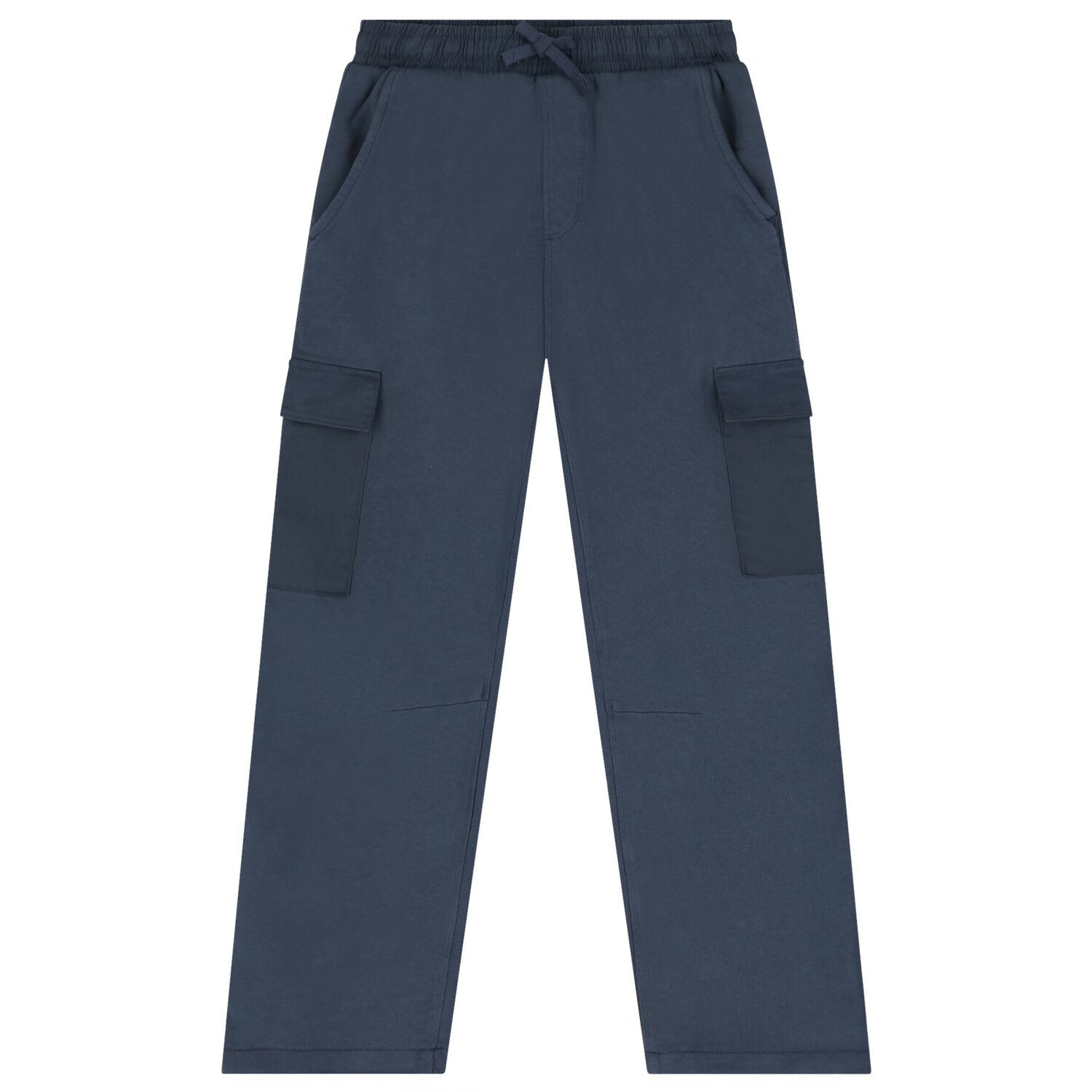Boys Navy Blue Cargo Trousers, 1, hi-res