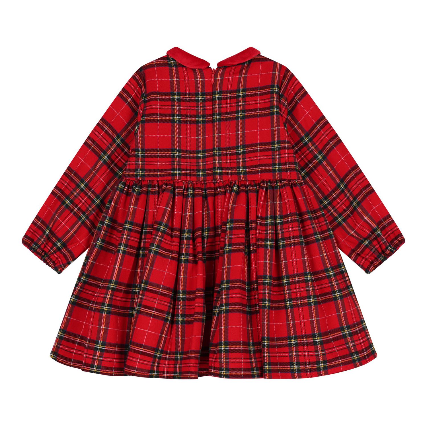 Baby Girls Red Tartan Dress, 1, hi-res image number null