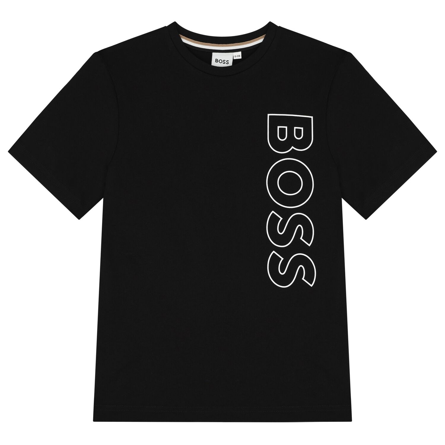 Boys Black Logo T-Shirt, 1, hi-res