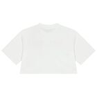 Girls White Logo T-Shirt, 2, hi-res